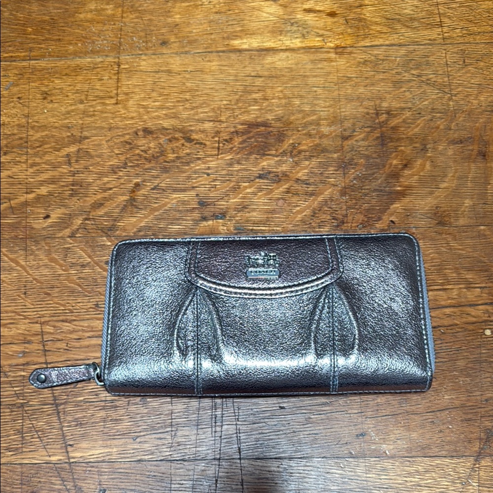 Coach Metallic Silver Wallet